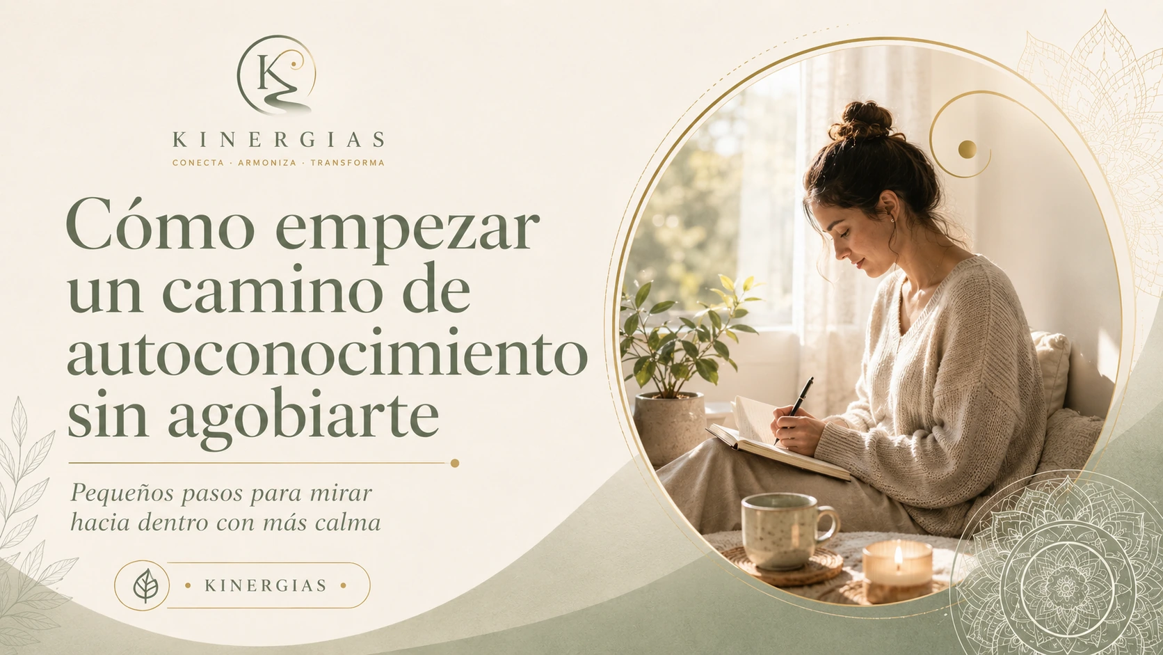 Persona escribiendo en un cuaderno para iniciar un camino de autoconocimiento con calma